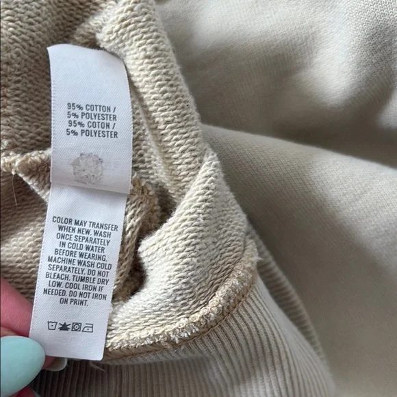 Offline by Aerie Crewneck Sweater with Stripes, says “PLZ HOLD” - Picture 7 of 8